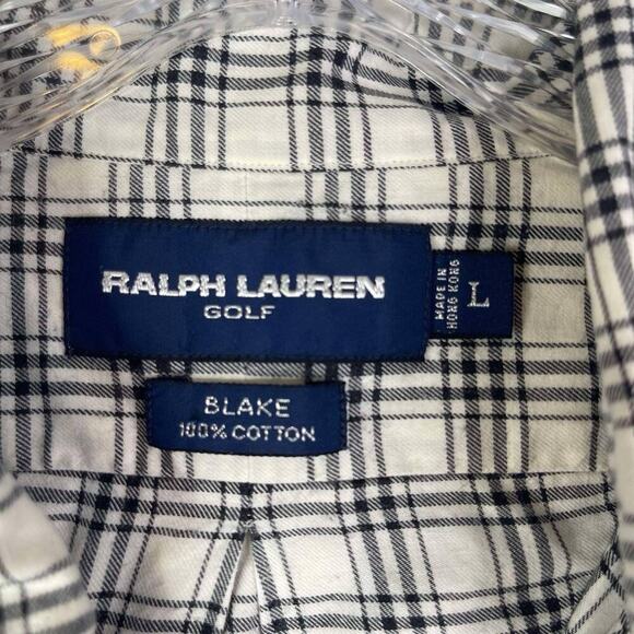 Polo Ralph Lauren Shirt Golf Mens Large L Plaid Check LS Button Down - Picture 6 of 8